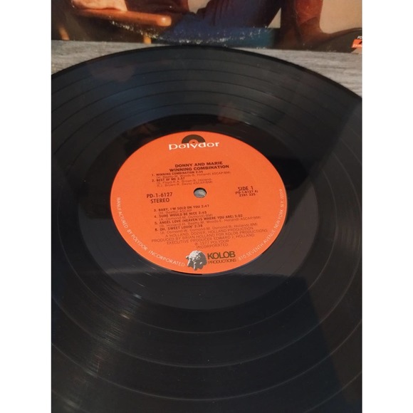 Donny And Marie‎ Winning Combination LP Vinyl Polydor ‎PD-1-6127 - Picture 2 of 4